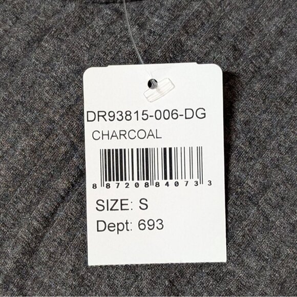 Lush Bodycon Dress NWT Sleeveless Asymmetrical Maxi Dress Small Charcoal Gray - Picture 6 of 9